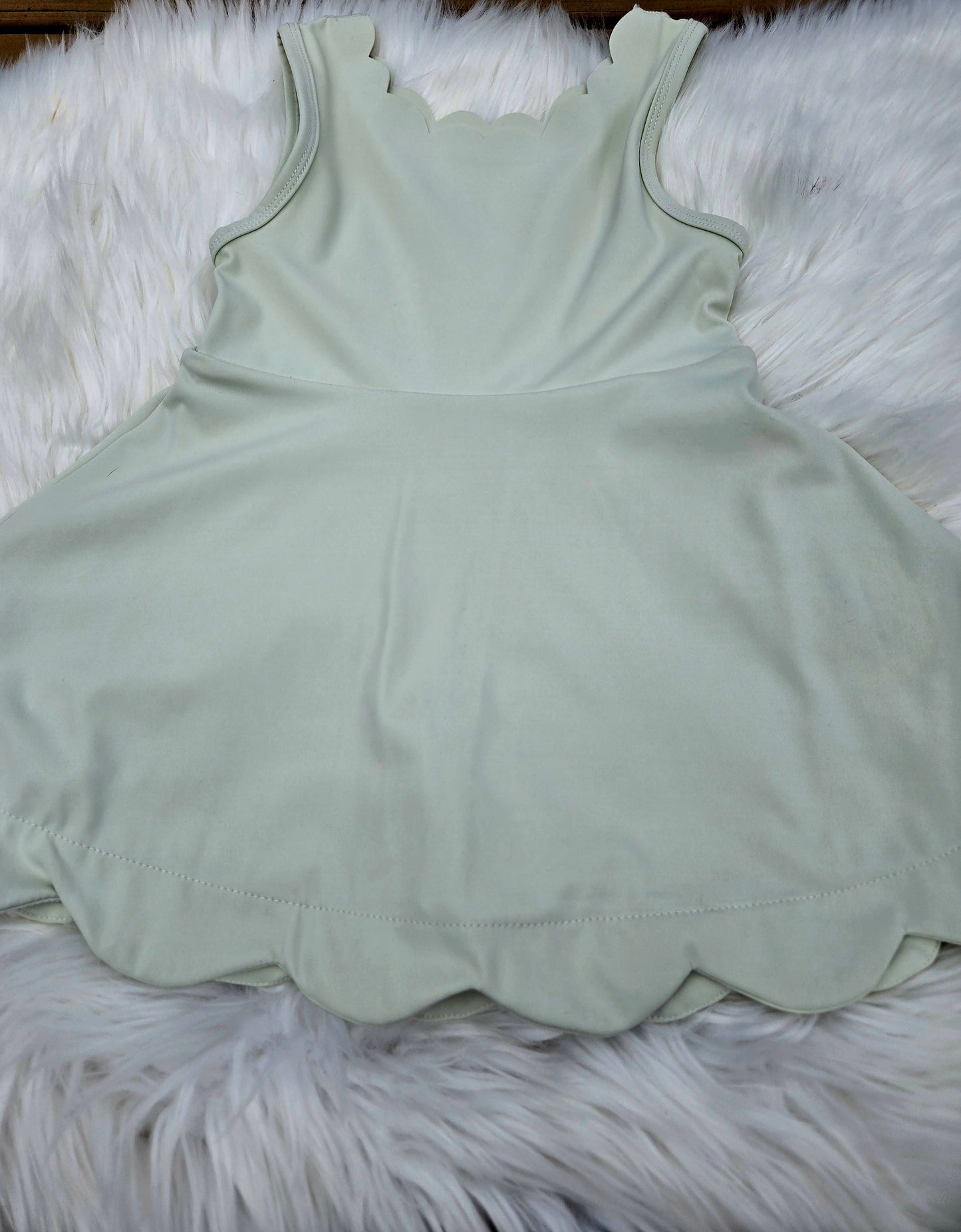 Sage Scalloped Active Dress Honeydew