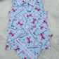 Blue Golf Bow Print Skort Set Honeydew