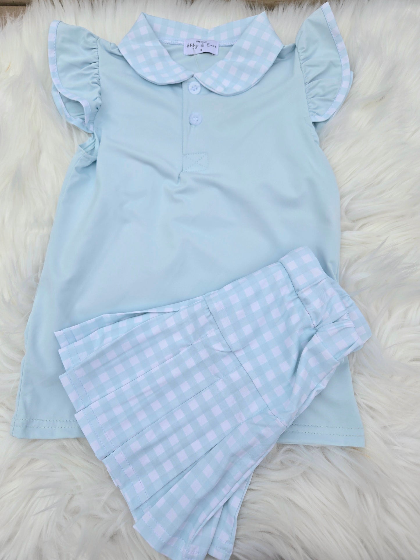 Blue Active Ruffle Skort Set Honeydew