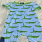 Gator Boy Print Romper Clover Cottage