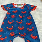 Pinchy Boy Print Romper Clover Cottage
