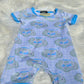 Golf Cart Boy Print Romper Clover Cottage