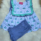 Blue Lotus Flower Shorts Set Scout and Holland