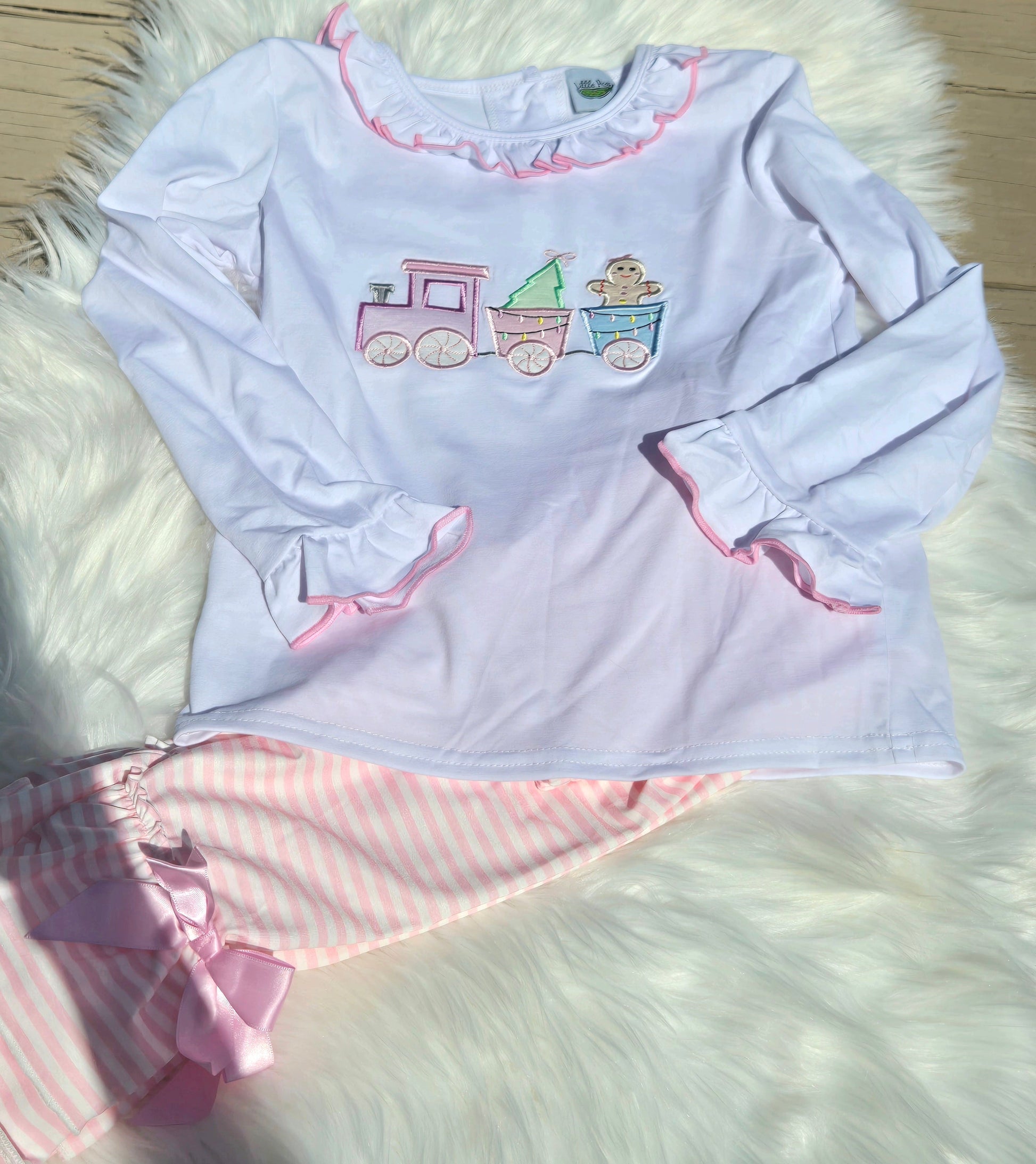 Pink White Nutcracker Girls Pants Set Honeydew
