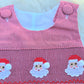 Red Gingham Santa Hand Smocked Long Jon Dovie Jane