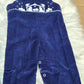 Navy Blue Nativity Corduroy Hand Smocked Long Jon Dovie Jane