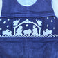 Navy Blue Nativity Corduroy Hand Smocked Long Jon Dovie Jane