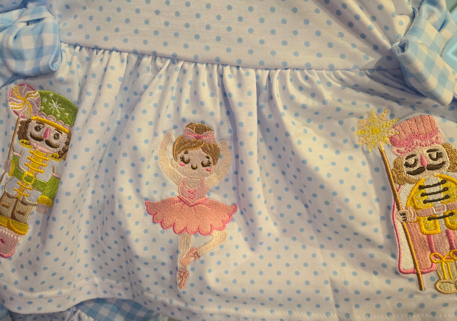 Blue Polka Dot Nutcracker Pants Set Scout and Holland