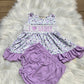I Love Daddy Purple Floral Bloomer Set Rylee Faith
