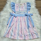Daddy's Girl Pink Striped Flower Dress Rylee Faith