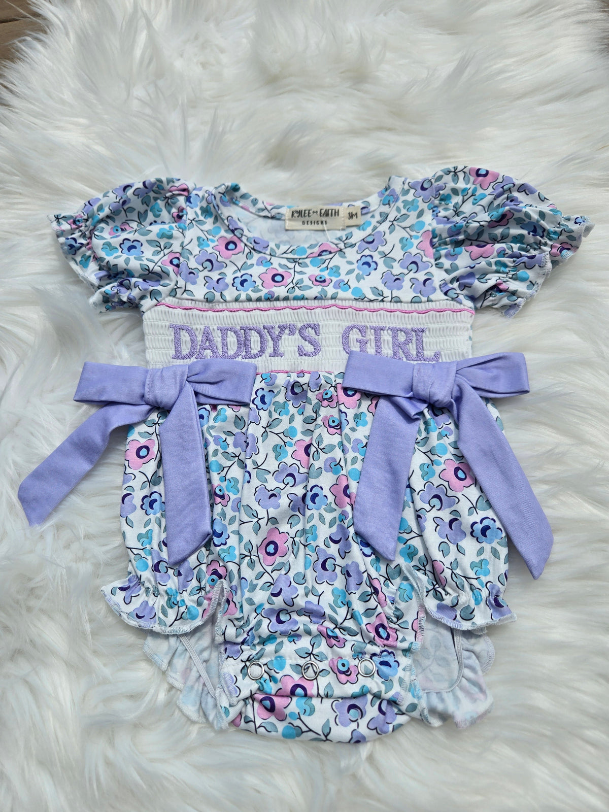 Daddy's Girl Purple Flower Bubble Rylee Faith