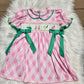 Spring Golf Embroidered Baby Girls Smocked Bow Dress Rylee Faith