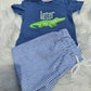 Later Gator Blue Boy Shorts Set Casually Kate
