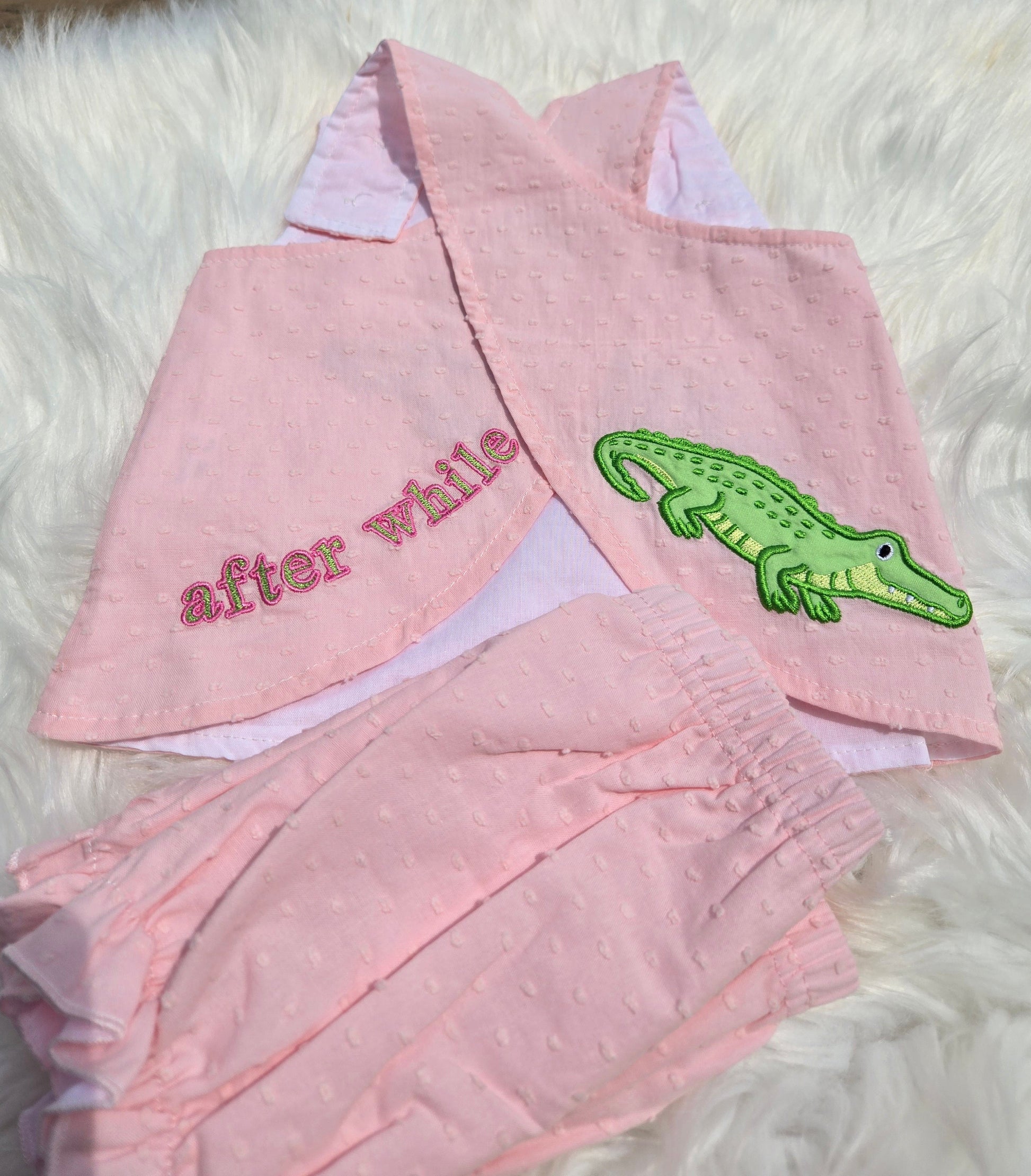 Later Gator Swiss Dot Girl Swingback Bloomer Set Casually Kate