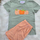Green Pumpkin Applique Collection Girl Bubble Boyis