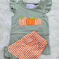 Green Pumpkin Applique Collection Girl Shorts Set Boyis