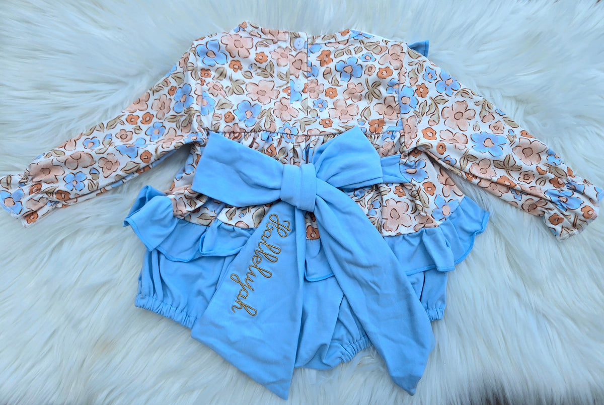 I Throw My Hands Up Hallelujah Embroidery Collection - Girl Skirted Bubble Sweet Haven Boutique