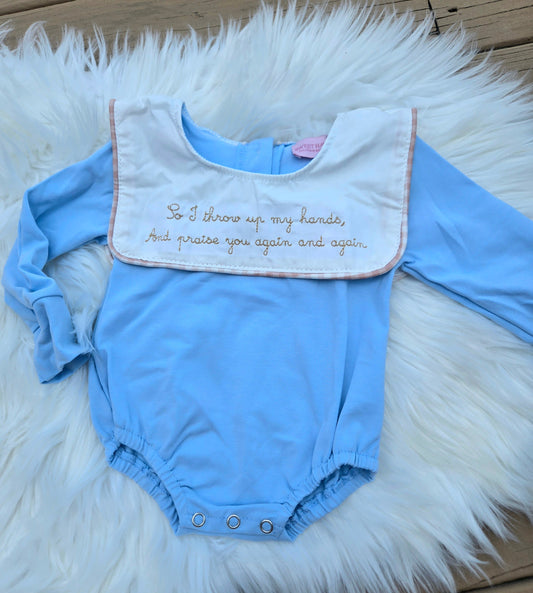 I Throw My Hands Up Hallelujah Embroidery Collection - Boy Bubble Sweet Haven Boutique