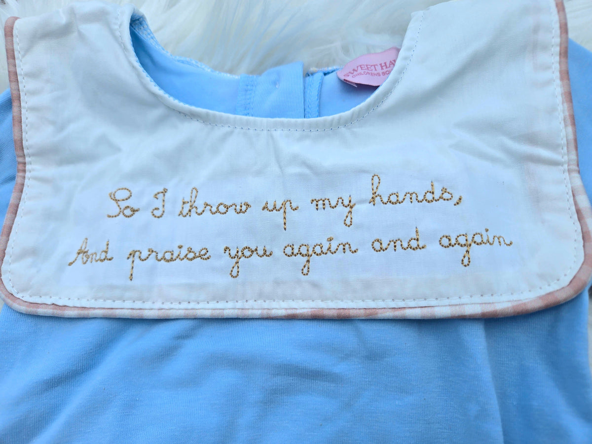 I Throw My Hands Up Hallelujah Embroidery Collection - Boy Bubble Sweet Haven Boutique