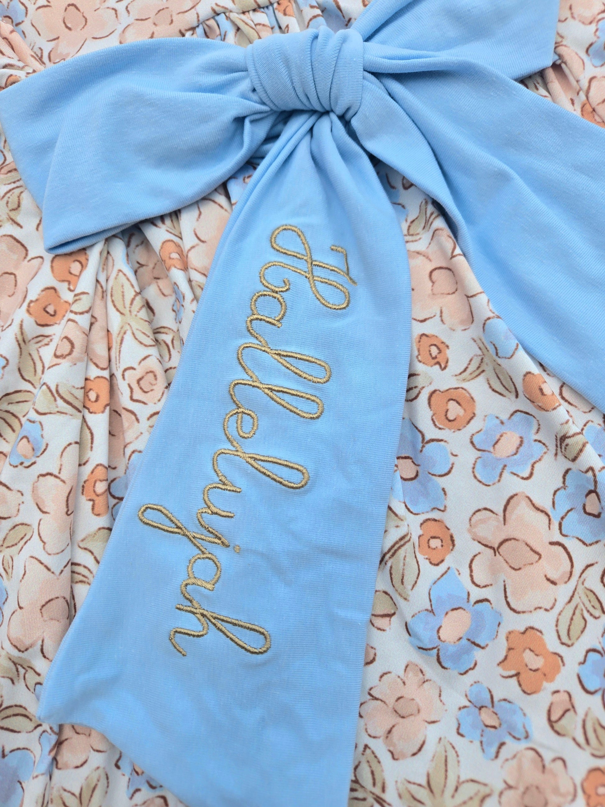 I Throw My Hands Up Hallelujah Embroidery Collection - Girl Dress Sweet Haven Boutique