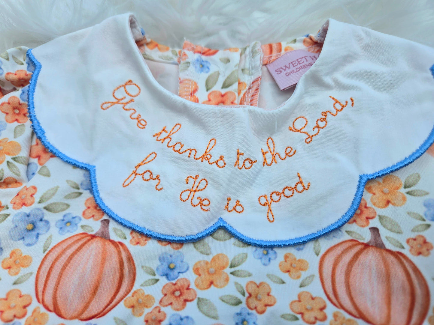 Give Thanks To the Lord for He is Good Embroidery Collection - Girl Bubble Sweet Haven Boutique