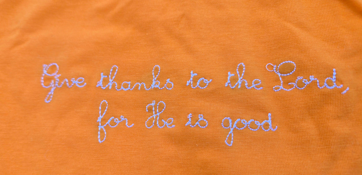 Give Thanks To the Lord for He is Good Embroidery Collection - Boy Shorts Set Sweet Haven Boutique