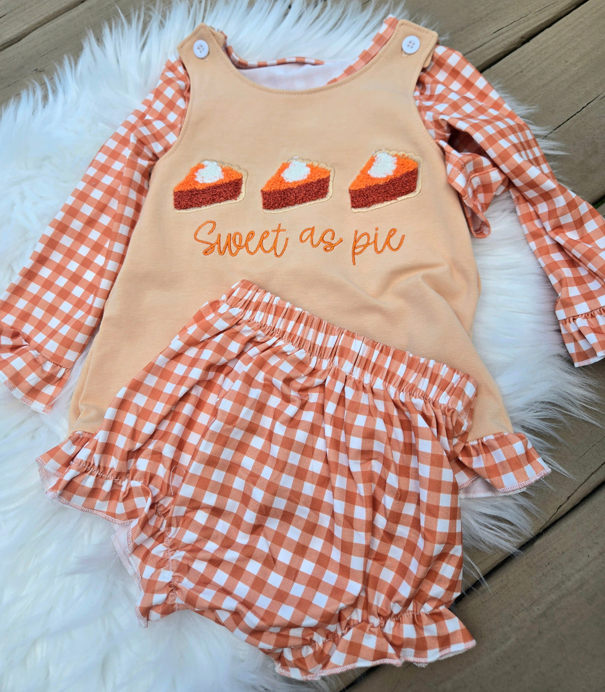 Sweet As Pie French Knot Collection - Girl 3 Pc Bloomer Set Sweet Haven Boutique