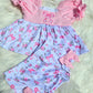 Pink Bow Floral Cottage Collection Bloomer Set Boyis