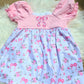 Pink Bow Floral Cottage Collection Dress Boyis