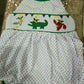 Mardi Gras Polka Dots Hand Smocked Girl Bubble Ambabie