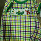 Mardi Gras Plaid Hand Smocked Boy Bubble Ambabie