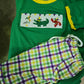 Mardi Gras Plaid Hand Smocked Boy Short Set Ambabie
