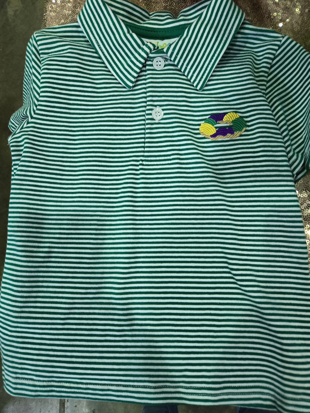 King Cake Polo Smock Candy