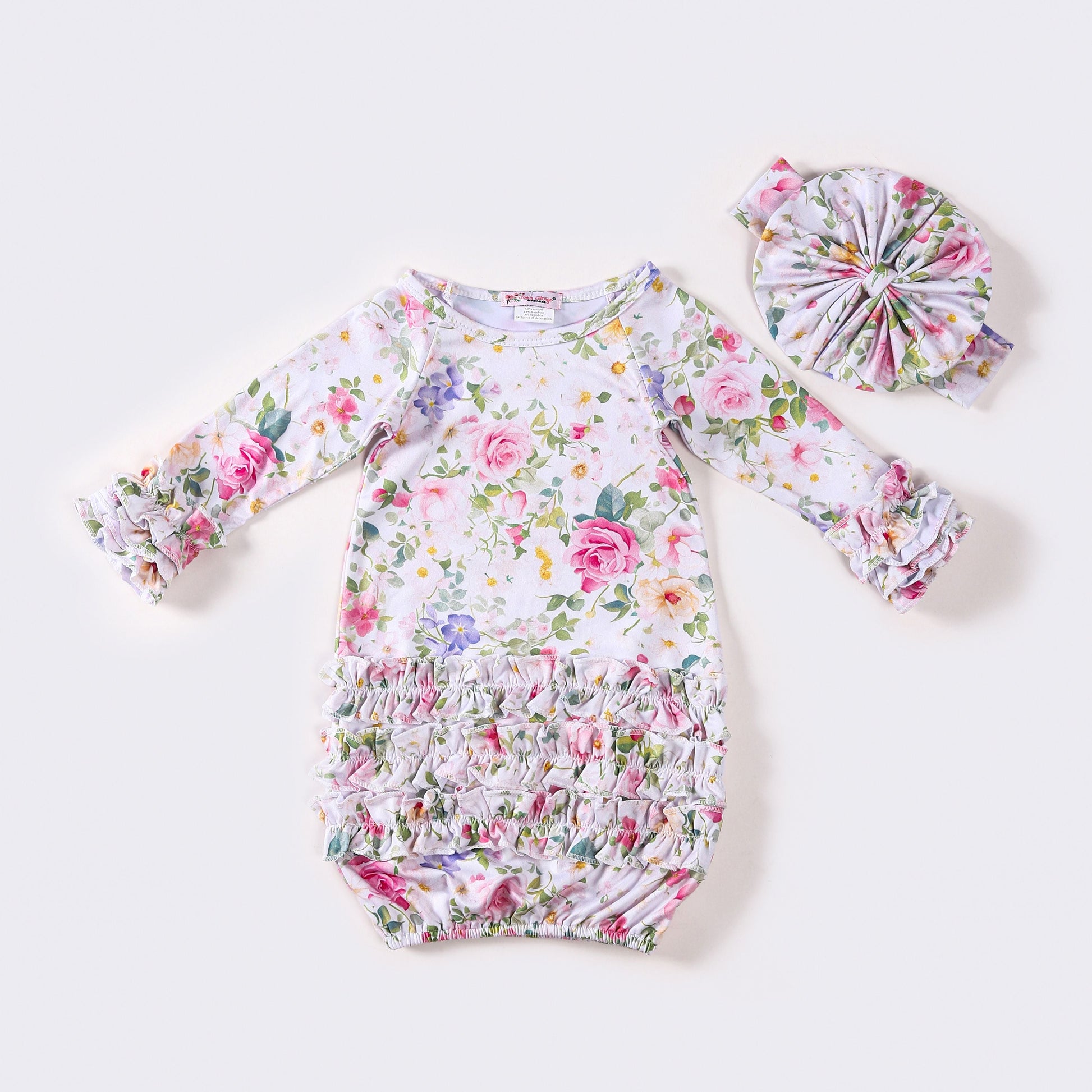 Baby Girl 2 Pc Gowns Clover Cottage