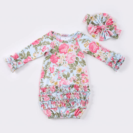 Baby Girl 2 Pc Gowns Clover Cottage