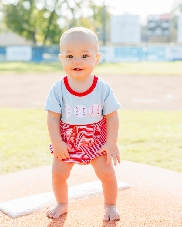 Take Me Out To The Ball Game Bubble Smock Candy