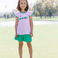 Gone Golfing Scallop Short Set Smock Candy