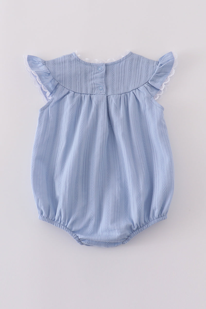 Premium Blue Cross Flutter Sleeve Bubble Honeydew