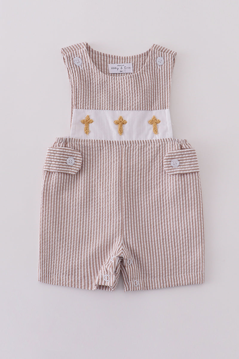 Premium Brown Cross Embroidery Jonjon Honeydew