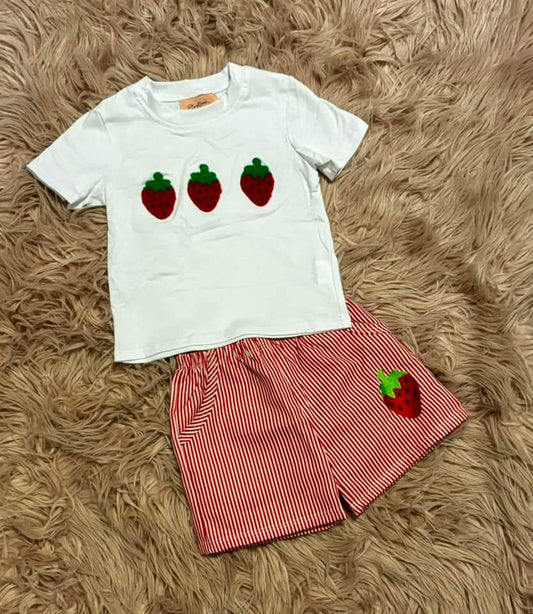 Strawberry French Knot Short Set Playtime Couture
