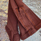 Rust Ribbed Tights Honeydew