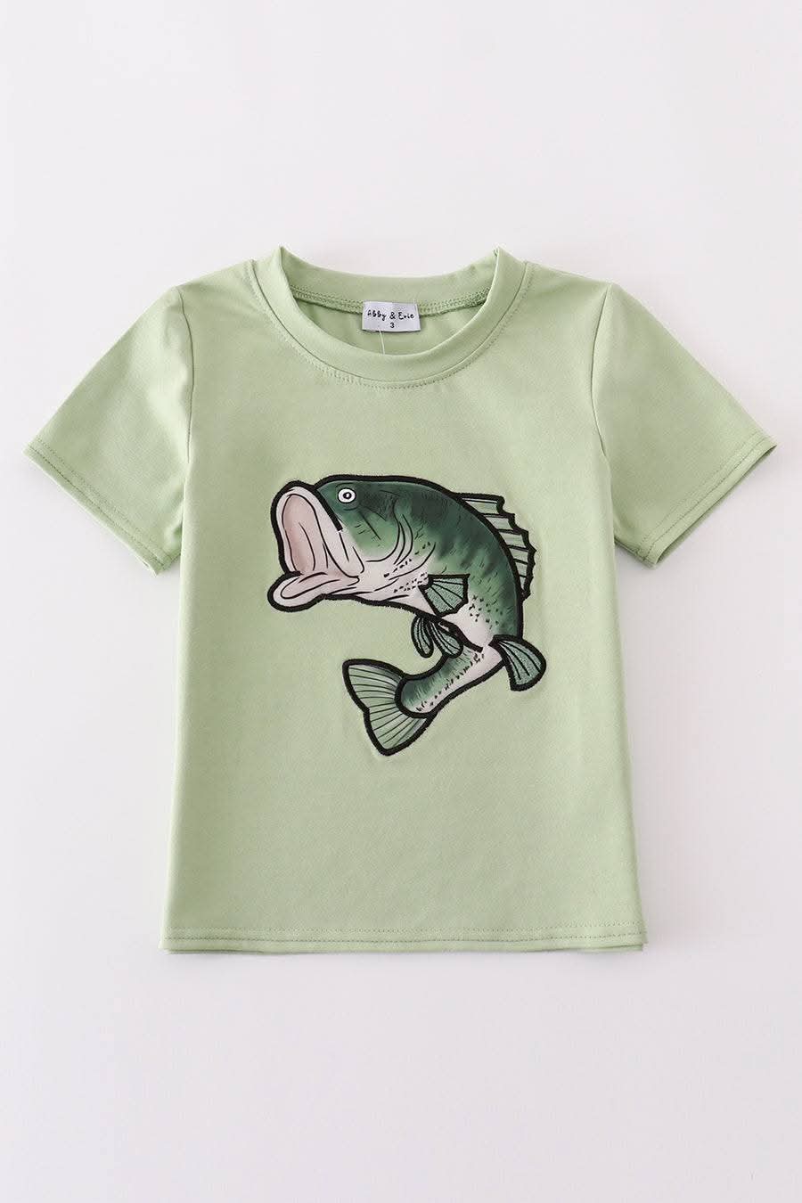 Green Fish Applique Honeydew