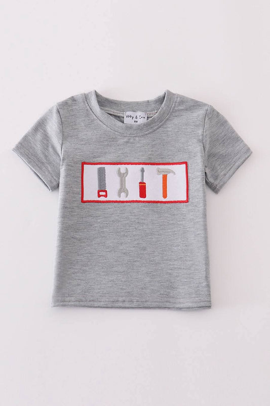 Grey Tool Embroidery Shirt Honeydew