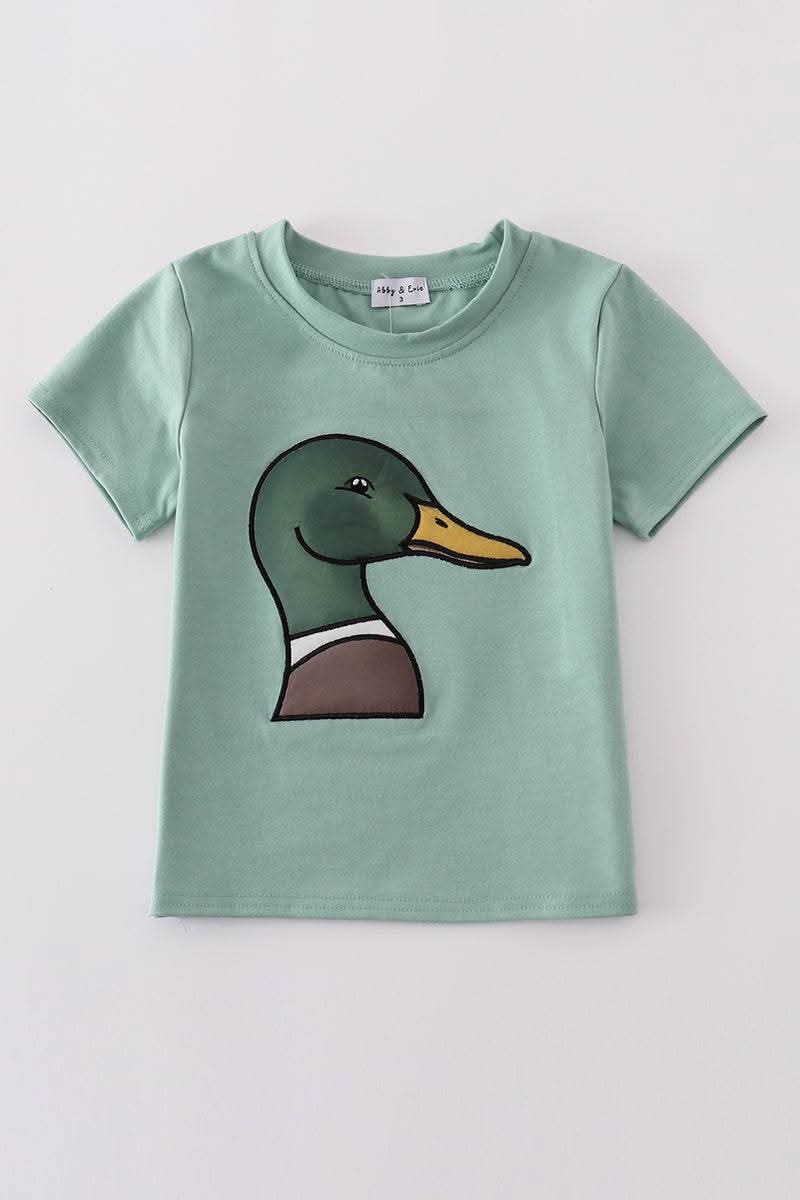 Blue Swordfish Embroidery Boy Top Honeydew