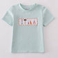 Blue Tool Embroidery Boy Top Honeydew