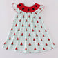 Red Embroidery Watermelon Smocked Dress Honeydew