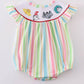 Stripes Dr S Embroidery Smocked Girl Bubble Honeydew