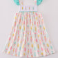 Mint Ice Cream Embroidery Girl Dress Honeydew