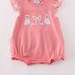 Halloween Pink Ruffle Ghost Embroidery Girl Bubble Honeydew
