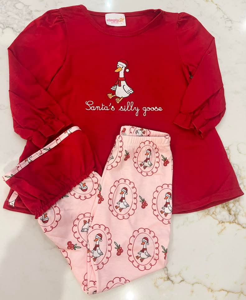Santa's Silly Goose Pants Set Simply21